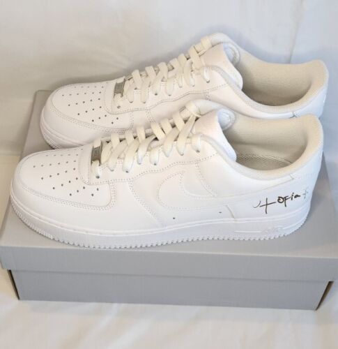 Nike Air Force 1 x Travis Scott Utopia Album -Mens Size 12- Low Top Triple White