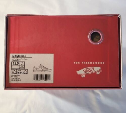 JFG Joe FreshGoods x VANS OG Style 36 Lx Pink Honeymoon Mens Size 12 Old Skool
