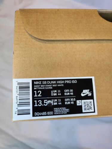Mens Size 12 - Nike SB Dunk High Pro ISO Orange Label Sweet Beet BRAND NEW! 🔥