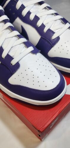 Nike Dunk Low Retro "Court Purple" | Mens Size 11.5 | White Purple Leather NEW