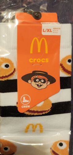 Crocs x Hamburglar McDonald's Socks | Size L/XL | Silly Odd Socks Ships FAST!