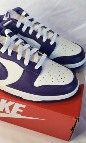 Nike Dunk Low Retro "Court Purple" | Mens Size 12 | White Purple Leather NEW