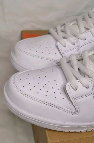 Nike SB Dunk Low Pro ISO Triple White | Mens Size 13 | NEW 2024 Orange Label 🔥