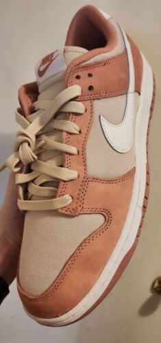 Nike Dunk Low Retro Premium | Mens Size 12.5 | Red Stardust Sanddrift Pink
