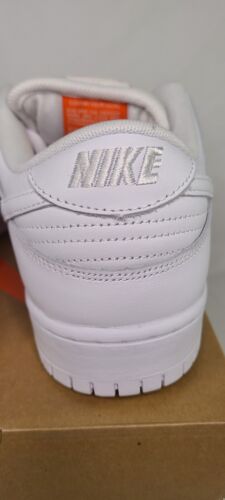 Nike SB Dunk Low Pro ISO Triple White | Mens Size 13 | NEW 2024 Orange Label 🔥