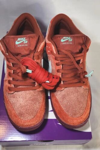 Nike SB Dunk Low Pro PRM Mens Size 11.5 Mystic Red Emerald Rise Strawberry Cough