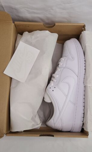 Nike SB Dunk Low Pro ISO Triple White | Mens Size 13 | NEW 2024 Orange Label 🔥