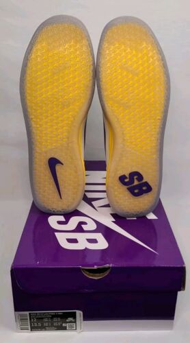 Nike SB Nyjah Free 2 NBA Lakers LeBron | Mens Sz 12 | + Yellow & Purple Laces!🔥