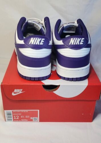 Nike Dunk Low Retro "Court Purple" | Mens Size 12 | White Purple Leather NEW