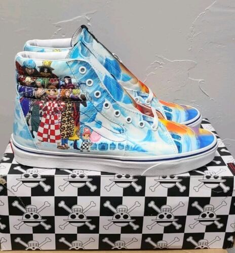 Vans x One Piece Sk8-Hi 'Punk Hazard' 360° Graphic | Size 11.5 | Monkey D. Luffy Zoro Usopp Franky Nami Sanji Robin