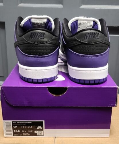 Nike SB Dunk Low Pro Court Purple | Mens 12 | Black White Purple Panda