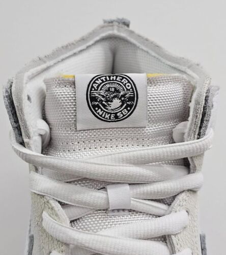 AntiHero x Nike SB Dunk High | Mens Sz 13 | White Cream Black Crackle Leather!🔥