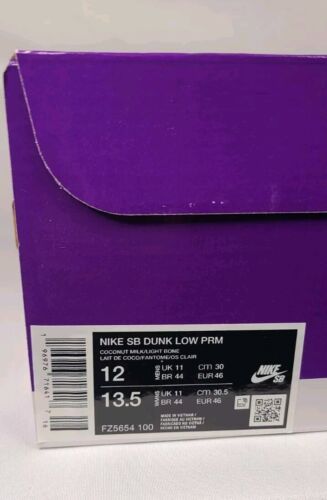 Nike SB Dunk Low PRM City of Love | Mens Sz 12 | Coconut Milk Light Bone Cream🔥