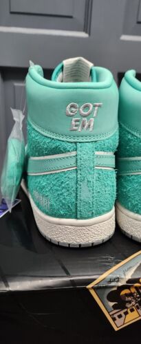 Corporate x Jordan Air Ship PE SP "GOT EM" | Mens Sz 9 | Aqua Green Hairy Suede