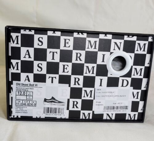 Vans Vault x Mastermind Old Skool Bolt VLT LX MENS SIZE 12 + Black Dustbag 🔥