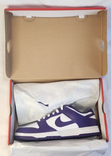 Nike Dunk Low Retro "Court Purple" | Mens Size 12 | White Purple Leather NEW