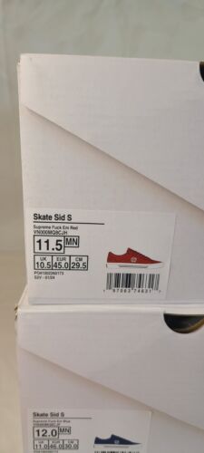 Supreme Γ Vans Sid 2024 RED | Mens Size 11.5 | "Fuck Em!" NIB Ships FAST! π₯