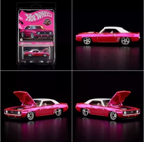 RLC Hot Wheels Collectors 1969 Chevy Camaro Pink SS Opening Hood RLC Exclusive!