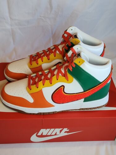 Nike Dunk High Retro University 7-11 Habanero Red Mens Size 12 Brand New