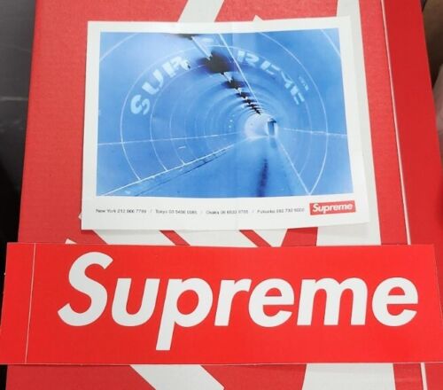 Supreme New York Tunnel Sticker + Supreme Red Box Logo Sticker NEW 2024 Set
