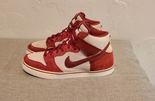 Nike Dunk High LR Team University Red 487924-660 Mens 13 FITS LIKE 11.5