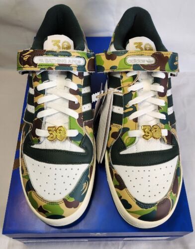 Adidas x Bape Forum 84 Low 30th Anniversary Green Camo Mens Sz 11.5 Bathing Ape