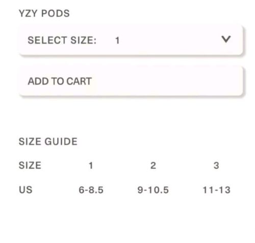 YZY Pods | Size 3 | VULTURES Limited Edition Slides Kanye West Yeezy Sizes 11-14