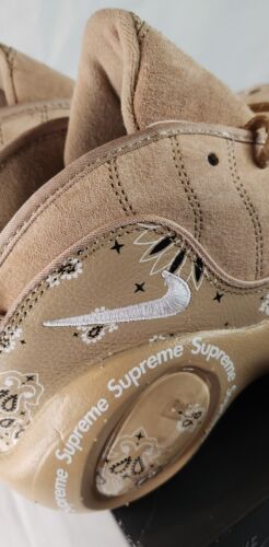 Nike Air Zoom Flight 95 x Supreme SP HEMP | Mens Size 12 | Tan & White + Sticker
