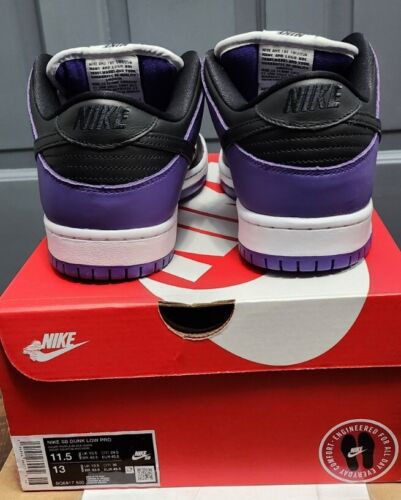 Nike SB Dunk Low Pro Court Purple | Mens 11.5 | Black White Purple Panda