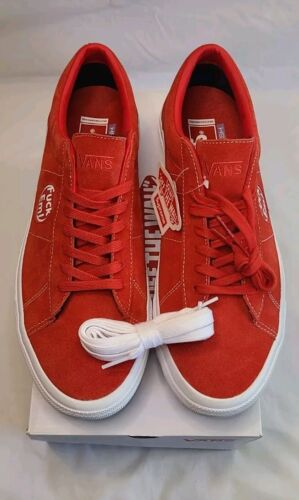 Supreme Γ Vans Sid 2024 RED | Mens Size 11.5 | "Fuck Em!" NIB Ships FAST! π₯