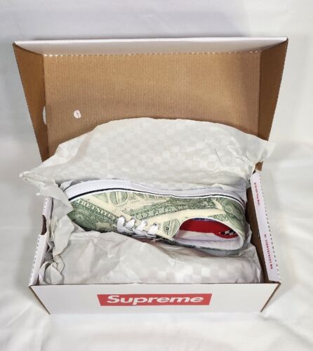 Supreme x Vans Dollar Bill Green "Skate Era" Mens Size 12 NEW 2023 Sneakers