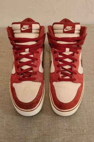 Nike Dunk High LR Team University Red 487924-660 Mens 13 FITS LIKE 11.5