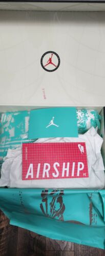 Corporate x Jordan Air Ship PE SP "GOT EM" | Mens Sz 9 | Aqua Green Hairy Suede
