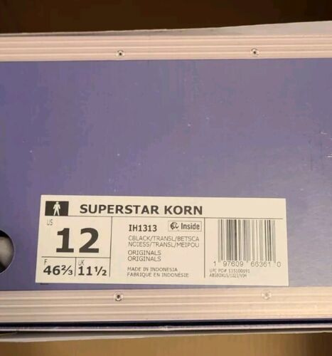 Korn x Adidas Superstar Black Gum | Mens Sz 12 | 30th Anv Red Pick + Purp Laces!