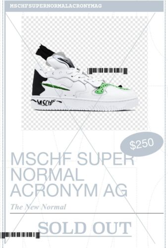 MSCHF Super Normal x Acronym AG | Mens Sz 14 | ONLY 250 PAIRS Green White Black