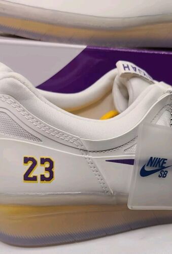 Nike SB Nyjah Free 2 NBA Lakers LeBron | Mens Sz 12 | + Yellow & Purple Laces!🔥