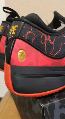 Bape x Dame 9 Adidas RED CAMO | Mens Sz 11.5 | 2024 Bathing Ape Basketball Shoes