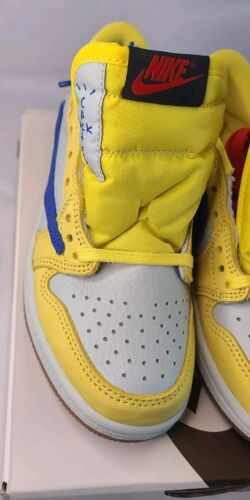 Air Jordan 1 Low OG PS x Travis Scott Canary Yellow Racer Blue - SIZE 1.5 Youth