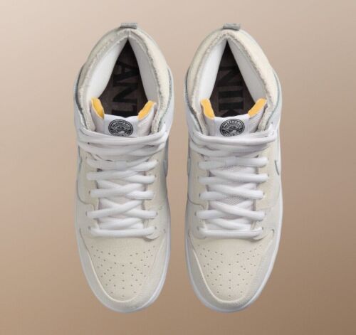 AntiHero x Nike SB Dunk High | Mens Sz 13 | White Cream Black Crackle Leather!🔥