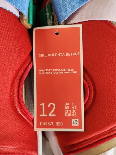 Nike Oneonta Be True University Red White Blue Mens Size 12 Unisex Casual Sandal