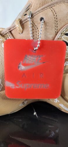 Nike Air Zoom Flight 95 x Supreme SP HEMP | Mens Size 12 | Tan & White + Sticker