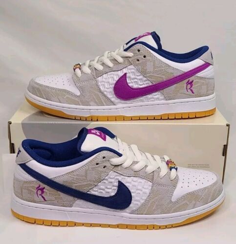 Nike SB Dunk Low PRM Rayssa Leal | Mens Sz 12 | Purple & Blue Swoosh Extra Laces
