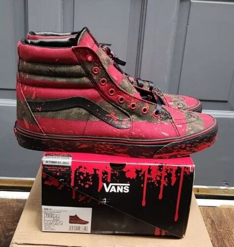Vans Sk8-Hi x Nightmare On Elm Street Freddy Krueger House Of Terror MENS SZ 13