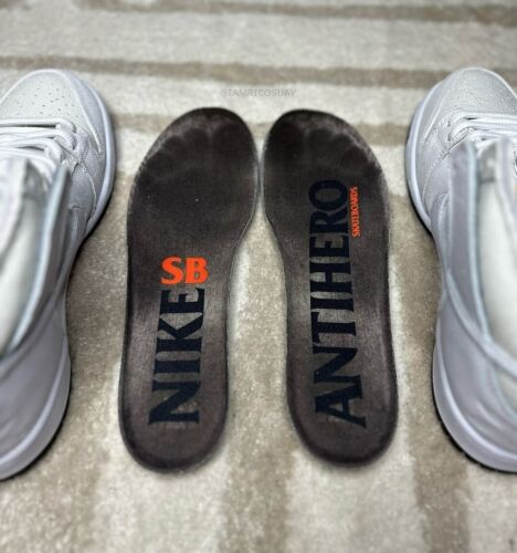 AntiHero x Nike SB Dunk High Pro | Mens Size 12 | White Cream Grey Black Crackle