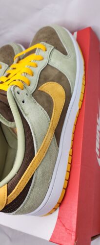 Nike Dunk Low SE | MENS SIZE 12 | Dusty Olive Pro Gold + Extra SB white Laces