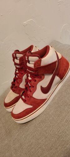 Nike Dunk High LR Team University Red 487924-660 Mens 13 FITS LIKE 11.5