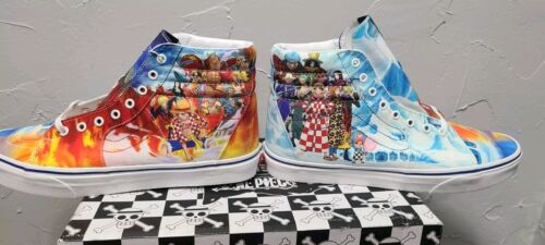 Vans x One Piece Sk8-Hi 'Punk Hazard' 360° Graphic | Size 11.5 | Monkey D. Luffy Zoro Usopp Franky Nami Sanji Robin