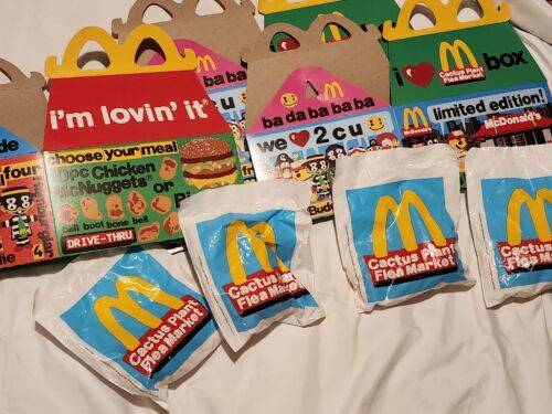 4x McDonalds Cactus Plant Flea Market CPFM Cactus Buddy Toys SEALED! SHIPS FAST