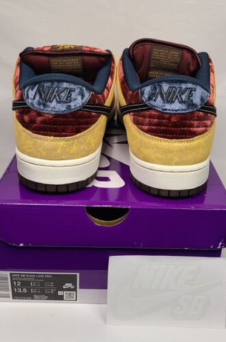 Nike SB Dunk Low City Of Cinema | Mens Sz 12 | Celestial Gold Red Navy Black NEW*