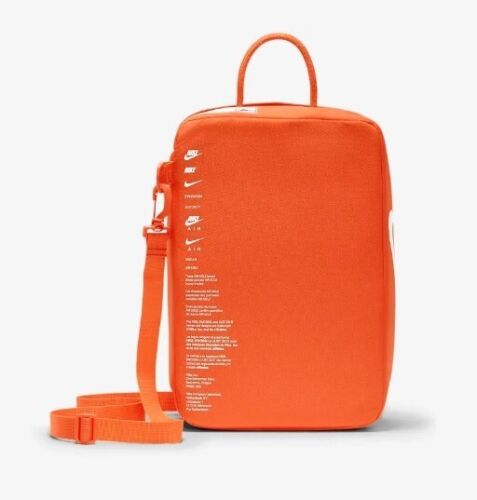 Nike Shoe Box Bag Orange White Crossbody Strap Fits Up to Size 13 NEW